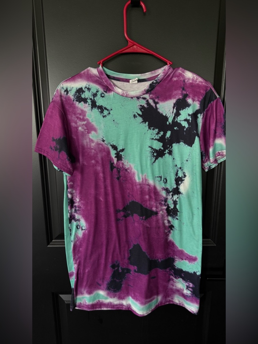 SHEIN Purple & Teal Tie-Dye Dress